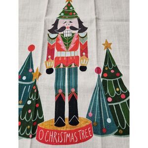 Christmas Kitchen Towel 18" x 28" Nutcracker, Trees "O Christmas Tree"